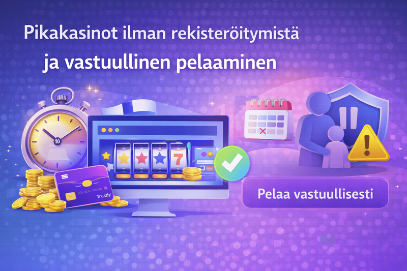 Pikakasinot ilman rekisteröitymistä ja vastuullinen pelaaminen